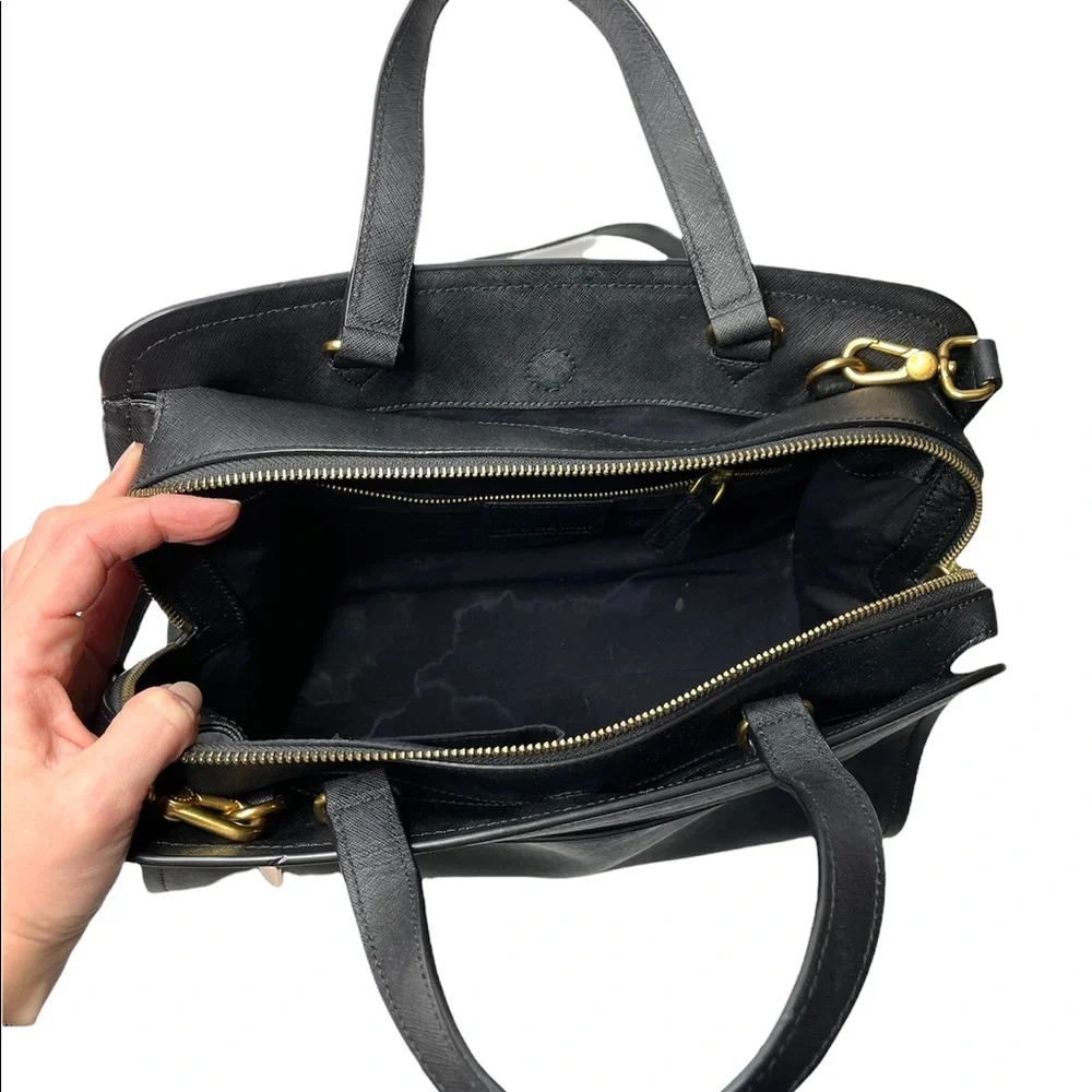 Marc by Marc Jacobs | Luna Saffiano Alaina Satchel Bag in Black